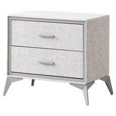 亞摩斯 AMOS 仿亞麻布紋二抽收納櫃, 灰色