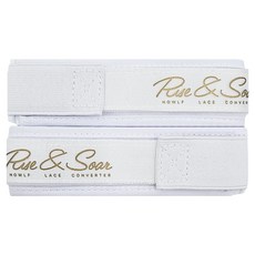 HOWLF Lace N Loop 拳擊手套綁帶轉換束帶組合, 白色 + 金色, 1套