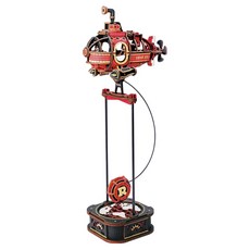 ROWOOD Robotime 3D立體拼圖 木質重力搖擺 深海潛水艇 MCD04, 1個, 219件, 混合色