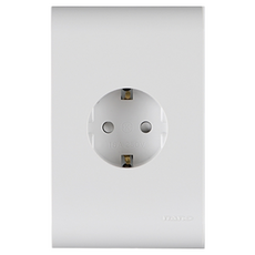 나노 전기 오딧세이 심플 1구 매입접지 콘센트 화이트, 1개