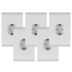 nano 電氣 Odyssey 簡約 1孔 嵌入式接地插座 白色, 5個