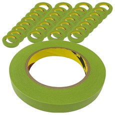 3M 紙製遮蔽膠帶 淺綠色 15mm x 40m, 60個