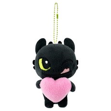 馴龍高手 沒牙 迷你鑰匙圈, 10cm, 1個, 愛心