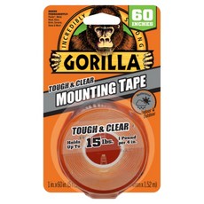 GORILLA 透明雙面膠帶 25.4mm x 1.52m, 1個