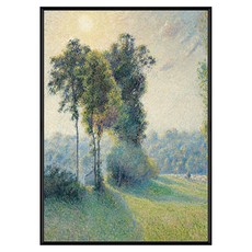 菠蘿選畫所 吉索爾附近聖查爾斯的風景 日落 畢沙羅 AVAR3471B, 黑色