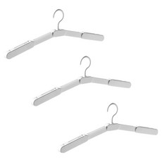 Life GONGyOU 旅行用迷你折疊便攜衣架, 3個, 白色
