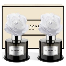 시즈넬 퍼퓸향 디퓨저 화이트 로즈 블랙에디션 120ml 본품, 포멜로 향, 2개