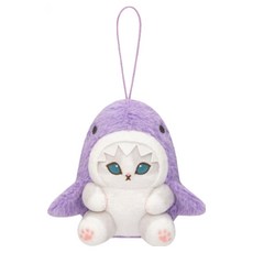 성업상사 모후샌드 파스텔 상어냥 마스코트 인형, 퍼플, 1개, 10cm