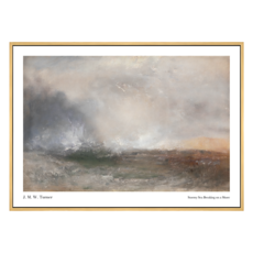 菠蘿選畫所 驚濤拍岸 威廉·透納 AVAR3463D, 木色