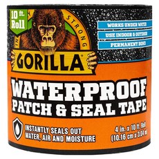 GORILLA 防水密封修補膠帶 10.16cm x 3.04m 黑色, 1個