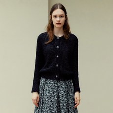 LINE ADDITION 女款金屬鈕扣針織開襟衫