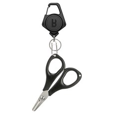 BOOMS FISHING XW80 PE線剪 + 伸縮扣環組 BAFTS01XW80KX, 1套, 黑色