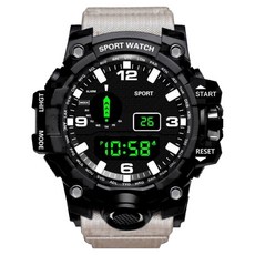 逍遙商會 軍人 學生 跑步 健身 運動手錶, 米色, 1個