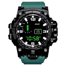 逍遙商會 軍人 學生 跑步 健身 運動手錶, 綠色, 1個