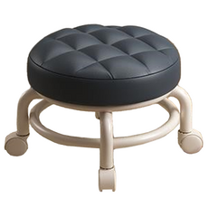 Premium滑輪矮凳, 黑色, 1個