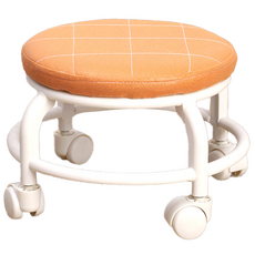 Premium滑輪矮凳, 橘色, 1個