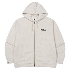 코닥어패럴 남녀공용 로고 기모 후드 집업