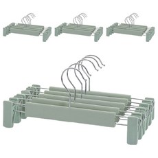 前途光明 防滑裙褲夾式衣架, 綠色, 20個