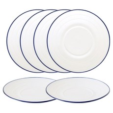 JUST HOME 北歐印象陶瓷點心盤6件組 9241-01B-1, 1套, 點心盤6個, 白色