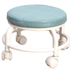 Premium滑輪矮凳, 鈷藍色, 1個