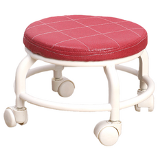 Premium滑輪矮凳, 紅色, 1個