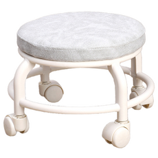 Inarum優質矮凳輪椅椅, 白色的, 1個