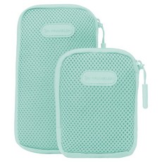 TRAVELON Pi輕便收納背帶包2組, 1套, 冰薄荷, TR383