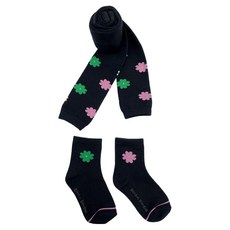 빔보빔바 여아용 플라워 무발 타이즈 + 양말 세트