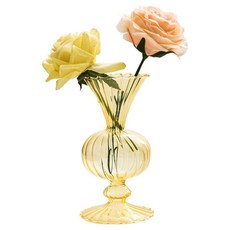 유리 오브제 화병 MW0122, 옐로우