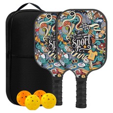 피클볼 프리미엄 라켓 2인 세트, 그래피티, 1세트