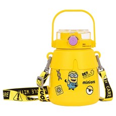 minions 小小兵 快樂雙飲保溫壺 MN-SYH100, 1個, 小黃人 黃色, 880ml