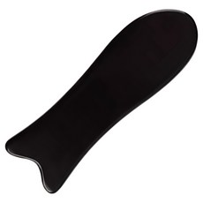 Hwato 華佗牌 黑牛角刮痧板 魚型, 1個, 黑色