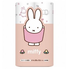 maRUTOmi 丸富製紙 捲筒衛生紙 米飛兔, 25m, 1個, 12捲