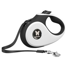 Martin Sellier 馬汀 撞色反光伸縮牽繩 XS, 1個, 黑白色