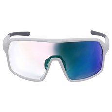 Silence S1 防霧鏡面變色鏡片自行車太陽眼鏡, 1個, 白色 + 冰藍色