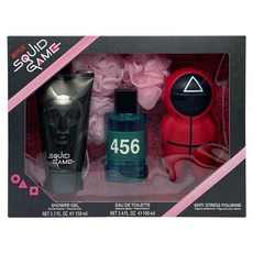 台灣公司貨 NETFLIX SQUID GAME 魷魚遊戲經典淡香水禮盒 淡香水100ml + 沐浴膠150ml + 經典減壓造型公仔, 1套
