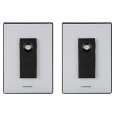 nano 電氣 Art2 SIMPLE 1孔用 CATV 1路 + 1孔用 CATV 2路 嵌入式模組套組 黑色, 1套