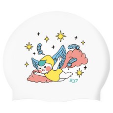 SD7 微笑的力量飛翔泳帽, 1個, 白色