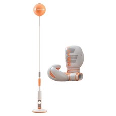 CALLIVEN BAUON 拳擊反應球 + 手套組, 1套, 橘色 + 白色