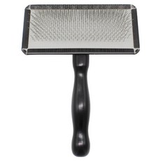 SILVER LINE 寵物黑標硬式針梳 M, 1個, 黑色 + 灰色