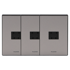 nano Art2 SIMPLE 電話嵌入式插座 4p 珍珠灰, 3個