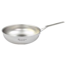 Kitchen-Art 電磁爐 Queens 五層複合 316不鏽鋼 無研磨劑 中式炒鍋, 26cm, 1個