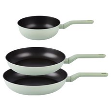 라체나 인덕션 미오 후라이팬 + 궁중팬 세트 3개, 혼합색상, 1세트, 후라이팬 28cm + 후라이팬 30cm + 궁중팬 22cm