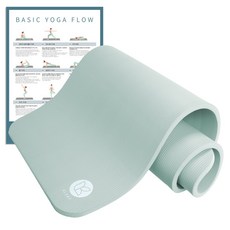 ALEAF NBR 20mm瑜珈墊 + 運動指南海報組合, 淡薄荷色(瑜珈墊), 1套