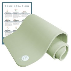 아리프 NBR 요가매트 20mm + 운동 가이드 포스터 세트, 그린 티(요가매트), 1세트
