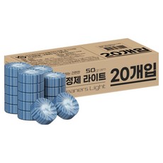 가드데이 고체형 개별포장 자동 욕실 변기 세정제, 50g, 20개