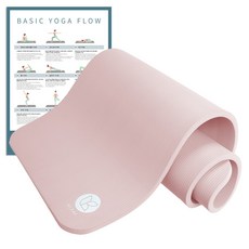 아리프 NBR 요가매트 20mm + 운동 가이드 포스터 세트, 소프트 핑크(요가매트), 1세트