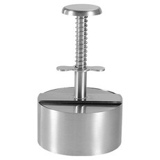 Zilanya 紫瀾雅 不鏽鋼圓形小號按壓式壓肉器模具 銀色, 1個