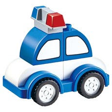 마이리틀타이거 블록 자동차 시리즈 경찰차, 혼합색상, 1개