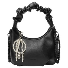 MDMS 鏡面光澤甜酷帶掛件斜背包